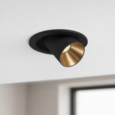 ONE Light Recessed COB - inbouwspot inclusief 3 reflectoren - Ø 136 mm, Ø 120 mm inbouwmaat - 12W dimbare LED incl. - zwart