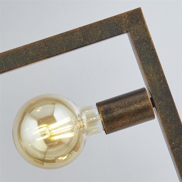 Searchlight Oblong - vloerlamp - 15 x 160 cm - rustiek bruin