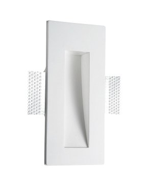 Nova Luce Cirocco - inbouw wandverlichting - 24 x 11 cm - 1W LED incl. - wit gips