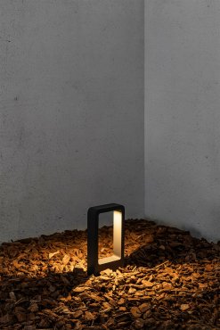Faro Das - tuinpaal - 16 x 5,4 x 30 cm - 8W LED incl. - IP54 - donkergrijs
