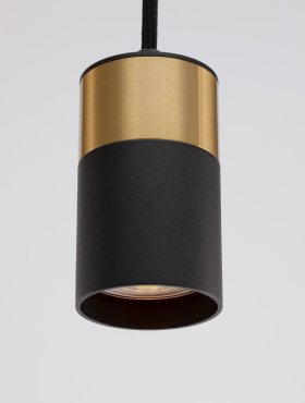 Nova Luce Pogno - hanglamp - Ø 5,6 x 150 cm - zwart en goud