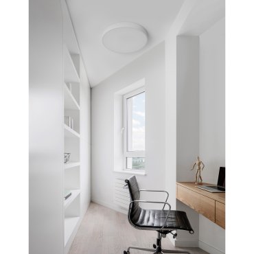 Nova Luce Hadon - plafondverlichting - Ø 40 x 5 cm - 24W LED incl. - zandwit en mat wit