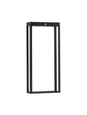 Nova Luce Berni - tuinpaal met sensor op zonne-energie - 23 x 50 x 8,6 cm - 2W LED incl. - IP65 - donker antraciet