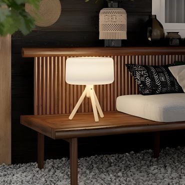 New Garden Chloe - tafellamp op zonne-energie met afstandsbediening - Ø 28 x 36 cm - 5W LED incl. - IP65 - wit -  RGB + witte lichtkleur