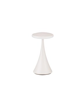 Nova Luce Elbo - oplaadbare tafellamp buiten - Ø 9 x 17 cm - 2W dimbare LED incl. - IP54 - zandwit