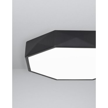 Nova Luce Eben - plafondverlichting - Ø 40 x 6 cm - 24W LED incl. - zand zwart en mat wit