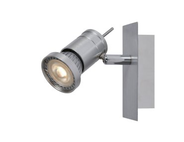 Lucide Twinny - opbouwspot - 12 x 7 x 11 cm - 4,5W dimbare LED incl. - satijn chroom