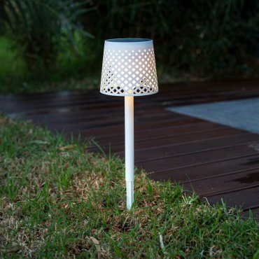New Garden Greta - buiten tafel-, vloer-, of wandlamp op zonne-energie met USB-poort - 80 x 20 x 14 cm - IP65 - wit
