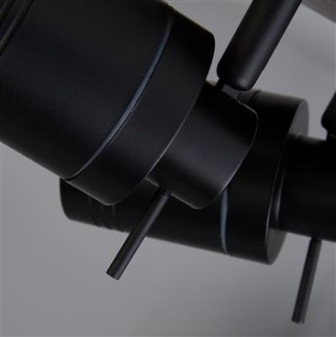 Searchlight Samson - opbouwspot 3L - Ø 28 x 16 cm - IP44 - zwart