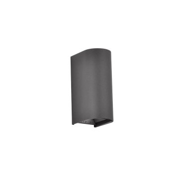 VK Lighting Dust - wandlamp - 7,1 x 17,1 x 9,6 cm - 2 x 6W LED incl. - IP65 - antraciet
