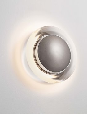 Nova Luce Airida - wandlamp - Ø 17 x 6 cm - 8W LED incl. - zwart nikkel