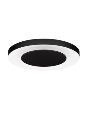 Nova Luce Pada - plafondlamp - Ø 60 x 5 cm - 37W dimbare LED incl. - zandzwart en wit