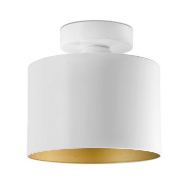 Faro Janet - plafondverlichting - Ø 18 x 17,5 cm - wit en goud