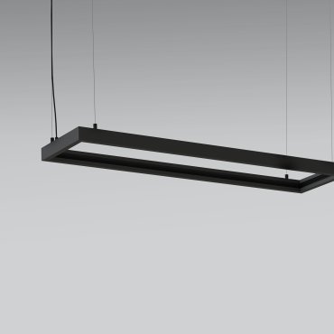 Nova Luce Sign - rechthoekig magnetisch pendel profiel - 120 x 30 x 120 cm - zwart