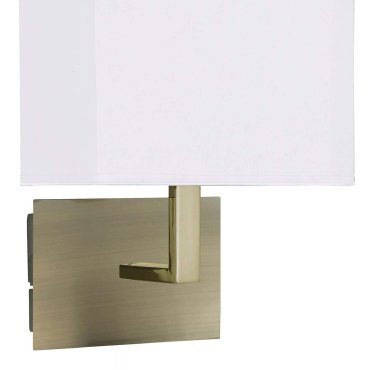 Searchlight Wall - wandverlichting met schakelaar - 20 x 25,5 cm - antiek messing