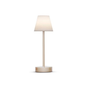 New Garden Lola Slim 30 - oplaadbare tafellamp met touch dimmer - Ø 11 x 32 cm - 1,9W dimbare LED incl. - IP44 - goud - witte lichtkleur