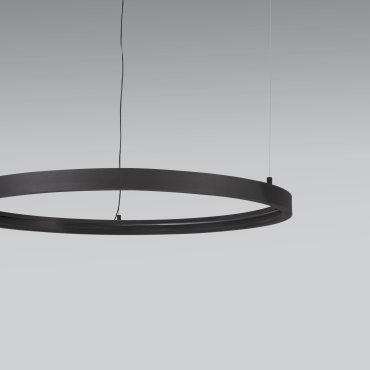 Nova Luce Loop 02 - rond magnetisch pendel profiel - Ø 120 x 120 cm - zwart
