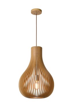 Lucide Bodo - hanglamp - Ø 38 x 195 cm - hout