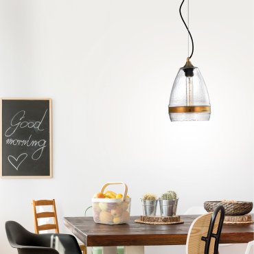 Nova Luce Chicago - hanglamp - Ø 20 x 175 cm - brons