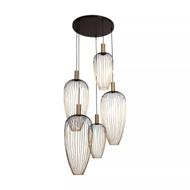 Lucide Aurelie - hanglamp - Ø 65 x 350 cm - goud