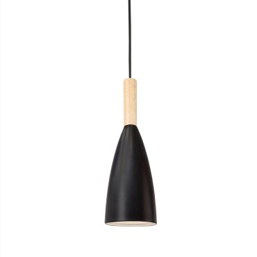Nova Luce Grant - hanglamp - Ø 9 x 155 cm - zwart en bruin