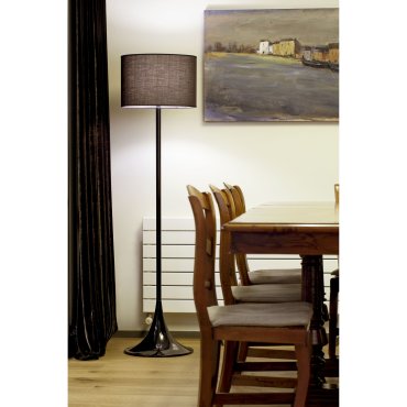 Faro Black - staanlamp - 149 cm - mat zwart