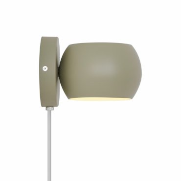 Nordlux Belir - wandlamp - Ø 13 x 11 x 15,6 cm - stoffig groen