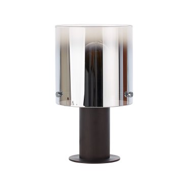 Brilliant Beth - tafellamp - Ø 15 x 26 cm - koffie en rookglas