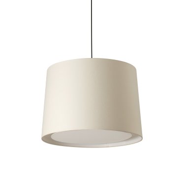 Faro Conga - hanglamp - Ø 40 x 30 cm - beige en zwart
