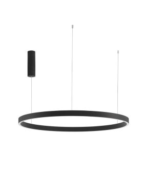 Nova Luce Elowen - hanglamp - Ø 98 x 150 cm - 106W dimbare LED incl. - zwart