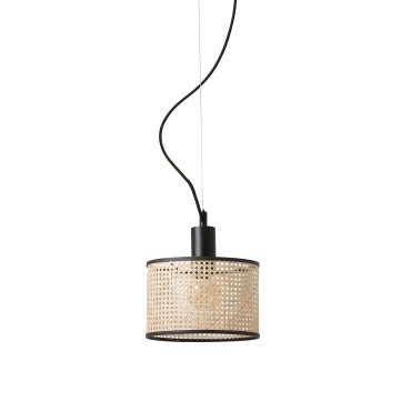 Faro Mambo - hanglamp - Ø 21 x 16 cm - lichtbruin en zwart