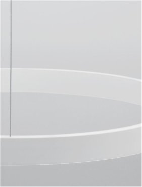 Nova Luce Elowen - hanglamp - Ø 60 x 150 cm - 60W dimbare LED incl. - wit