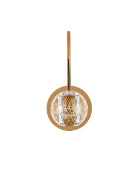 Nova Luce Licio - wandlamp - Ø 12 x 26 cm - 4W LED incl. - goud