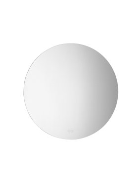Nova Luce Dab - spiegel met verlichting - Ø 80 x 3 cm - 42W LED incl. - IP44 - zilver
