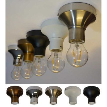 Artdelight Multi - plafondlamp - Ø 10 x 8,5 cm - mat goud
