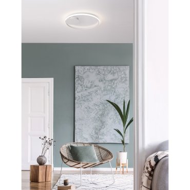 Nova Luce Fuline - plafondverlichting - Ø 50 x 5 cm - 32W dimbare LED incl. - zandwit