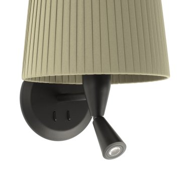 Faro Samba - wandverlichting met schakelaar - 21,5 x 19 x 17,3 cm - 3W LED incl. - groen en zwart