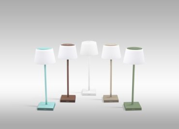 Century Italia Margò - oplaadbare buiten tafellamp - Ø 13 x 38 cm - 4W dimbare LED incl. - IP54 - corten