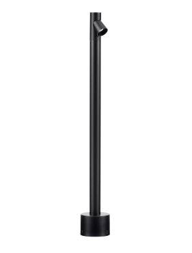 Nova Luce Lord - tuinpaal - Ø 8 x 60 cm - 4W LED incl. - IP65 - zandzwart