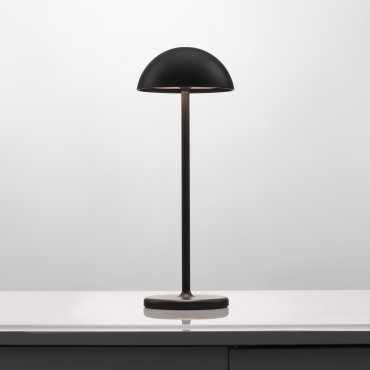 Nova Luce Rose - oplaadbare tafellamp - Ø 11,5 x 32 cm - 2W dimbare LED incl. - IP54 - zandzwart