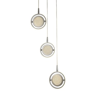 Searchlight Gyroscope - hanglamp - Ø 42 x 160 cm - 56W dimbare LED incl. - chroom