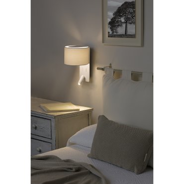 Faro Fold - wandverlichting met schakelaar - 20 x 22 x 30 cm - 3W LED incl. - mat wit