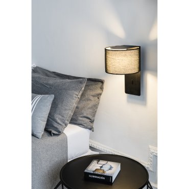 Faro Fold - wandverlichting met schakelaar - 20 x 22 x 30 cm - mat zwart