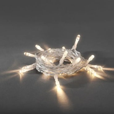 Konstsmide - LED-licht ketting op batterijen - 735 cm - 50 x 0,06W incl. - warmwitte lichtkleur - transparant