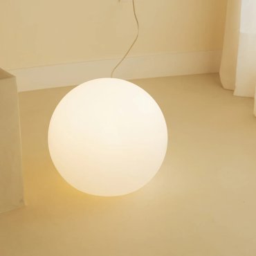 New Garden Buly 40 - vloerlamp met kabel - Ø 40 x 35 cm - 7W LED incl. - doorschijnend limoen
