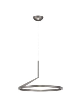 Nova Luce Tilia - hanglamp - Ø 60 x 250 cm - 31W dimbare LED incl. - mistig nikkel