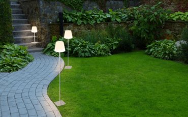 Century Italia Altea - buiten vloerlamp met optionele piek - Ø 18 x 142 cm - 2W dimbare LED incl. - IP44 - wit