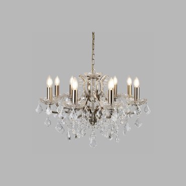 Searchlight Paris - luster - Ø 70 x 135 cm - antiek messing