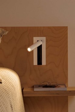 Faro Gabo - bedlamp - 8 x 18,5 x 6,9 cm - 4W LED incl. - wit