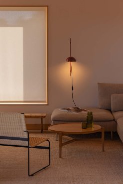 Faro Matilda - wandverlichting - 16,6 x 60 x 19,6 cm - granaatrood